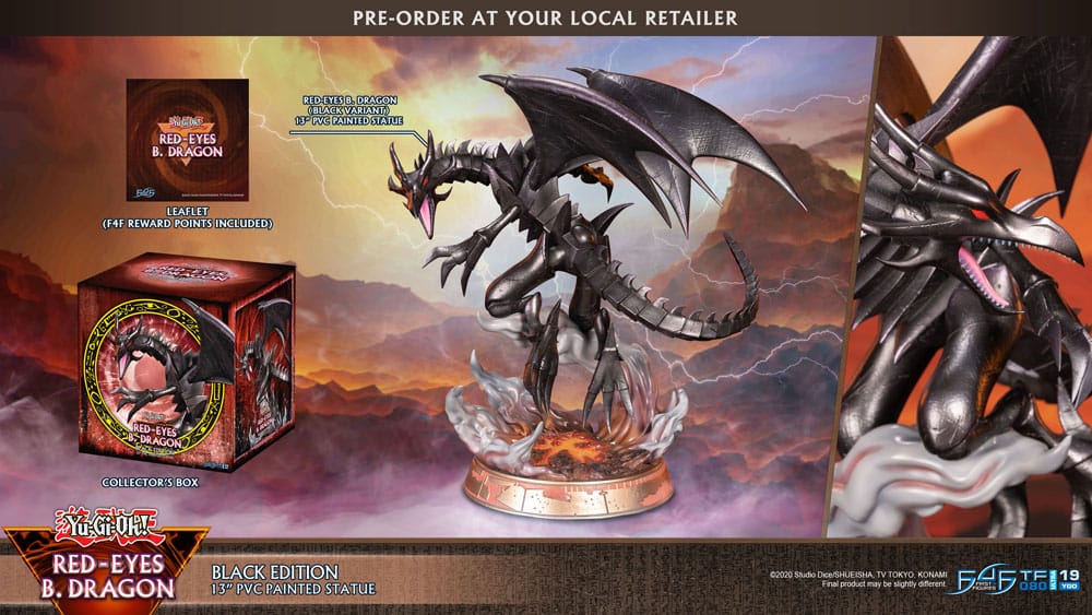 Yu-Gi-Oh! PVC Statue Red-Eyes B. Dragon Black Colour 33 cm - Preorder - ETA: Mitte 02.2025