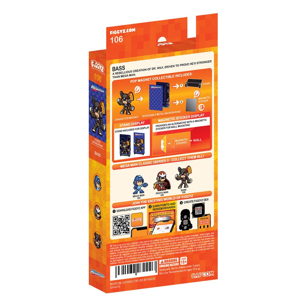 Mega Man FiGGYZ Magnet-Sammelfigur Bass 11 cm - Versand: 7 Tage nach Bestellung