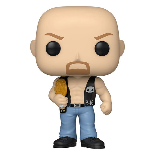 WWE POP! Vinyl Figur SC Steve Austin w/Belt 9 cm - Versand: 7 Tage nach Bestellung