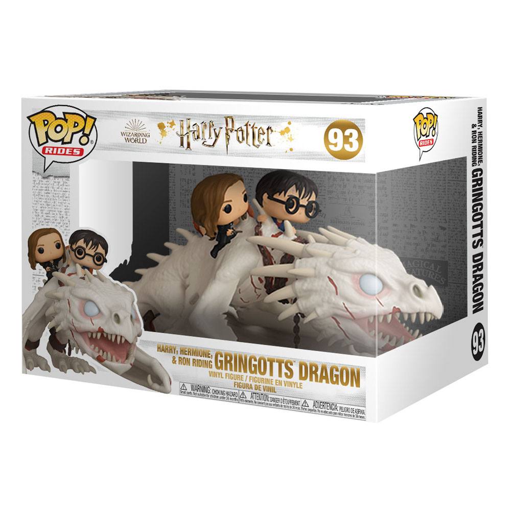 Harry Potter POP! Rides Vinyl Figur Dragon w/Harry, Ron, & Hermine 15 cm - Preorder - ETA: 09.07.2026