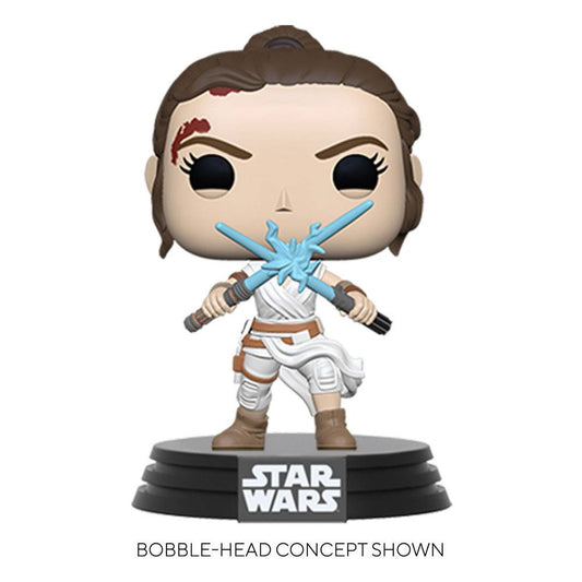 Star Wars Episode IX POP! Movies Vinyl Figur Rey w/2 Light Sabers 9 cm - Versand: 5-7 Tage nach Bestellung