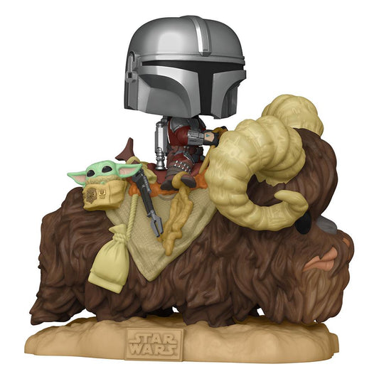 Star Wars The Mandalorian POP! Deluxe Vinyl Figur The Mandalorian on Wantha with Child in Bag 9 cm - Versand: 7 Tage nach Bestellung