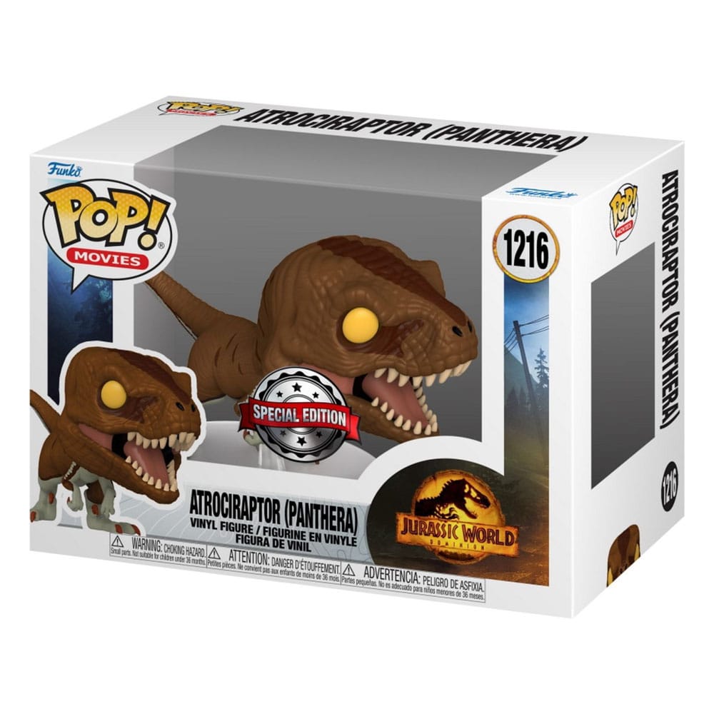 Jurassic Park POP! Movies Vinyl Figur Atrociraptor (Panthera) Exclusive 9 cm  - Versand: 5-7 Tage nach Bestellung