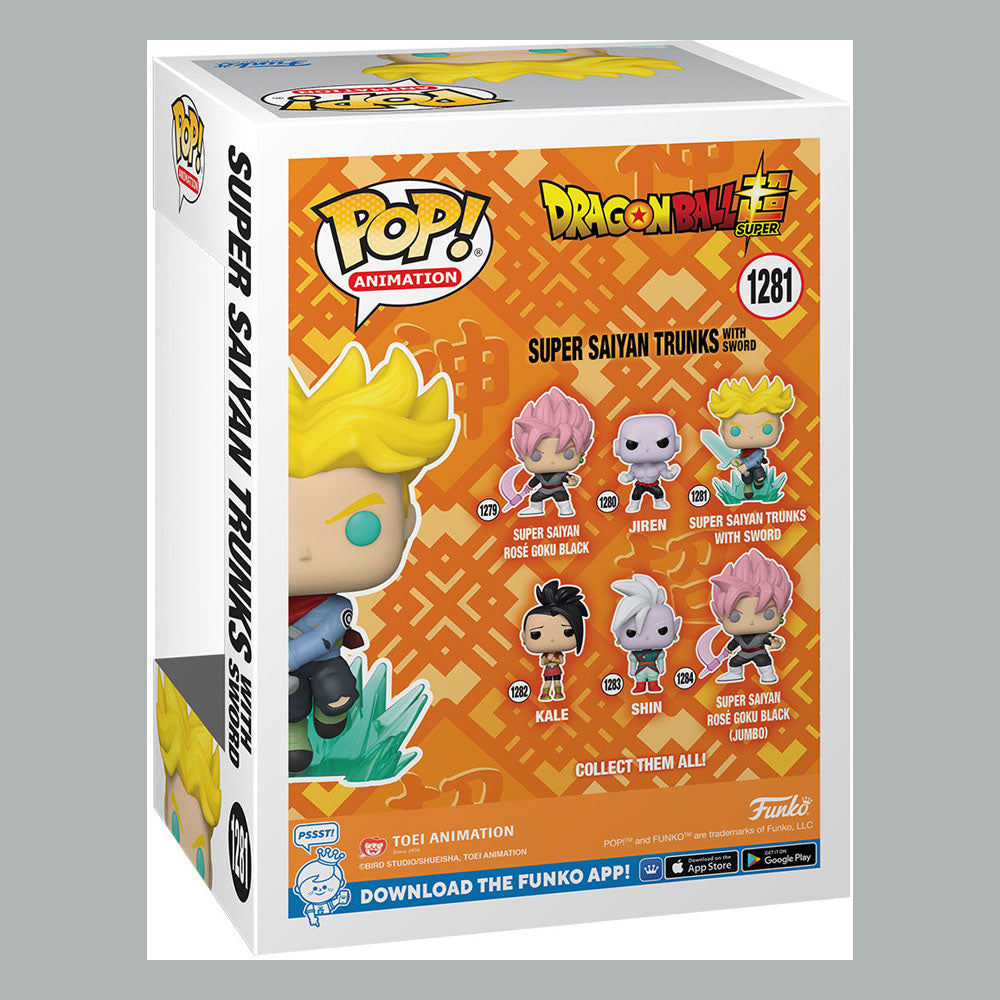 Dragon Ball Super POP! Animation Vinyl Figur SS Trunks w/ Sword 9 cm - Versand: 5-7 Tage nach Bestellung
