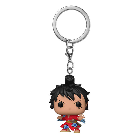 One Piece POP! Vinyl Schlüsselanhänger 4 cm Luffy in Kimono Display (12) - Versand: 5-7 Tage nach Bestellung