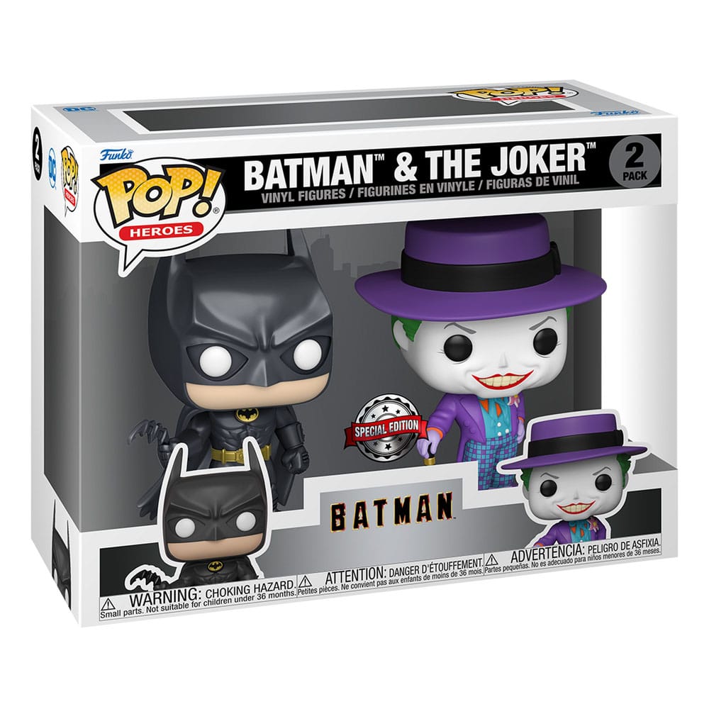 Batman (1989) POP! Heroes Vinyl Figuren 2er-Pack Batman & The Joker 9 cm - Preorder - ETA: Anfang 03.2025