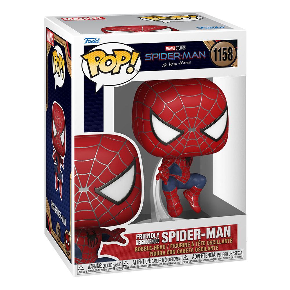 Spider-Man: No Way Home POP! Marvel Vinyl Figur Friendly Neighborhood 9 cm  - Versand: 7 Tage nach Bestellung
