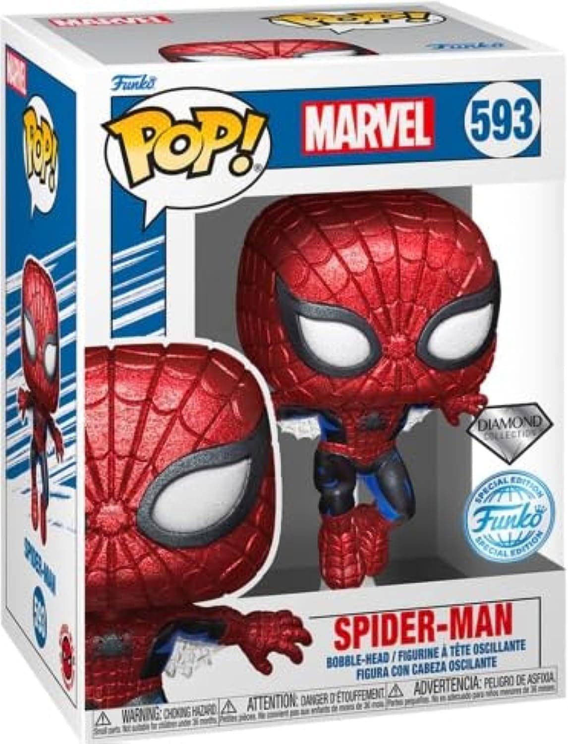 Marvel 80th Anniversary POP! Vinyl Figur Spider-Man(DGLT) 9 cm  - Versand: 5-7 Tage nach Bestellung