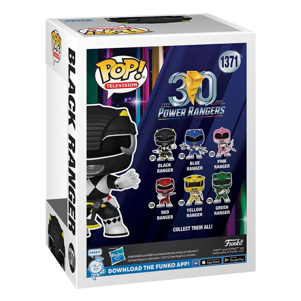 Power Rangers 30th POP! TV Vinyl Figur Black Ranger 9 cm - Versand: 5-7 Tage nach Bestellung