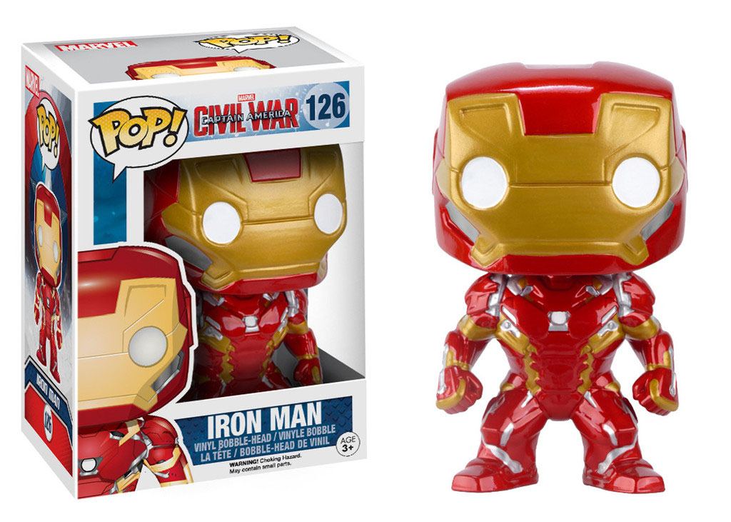Captain America Civil War POP! Vinyl Wackelkopf Iron Man 10 cm - Versand: 5-7 Tage nach Bestellung