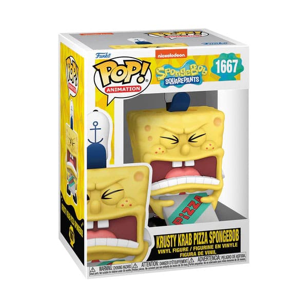 SpongeBob Schwammkopf 25th Anniversary POP! Vinyl Figur SB w/Pizza 9 cm - Versand: 5-7 Tage nach Bestellung