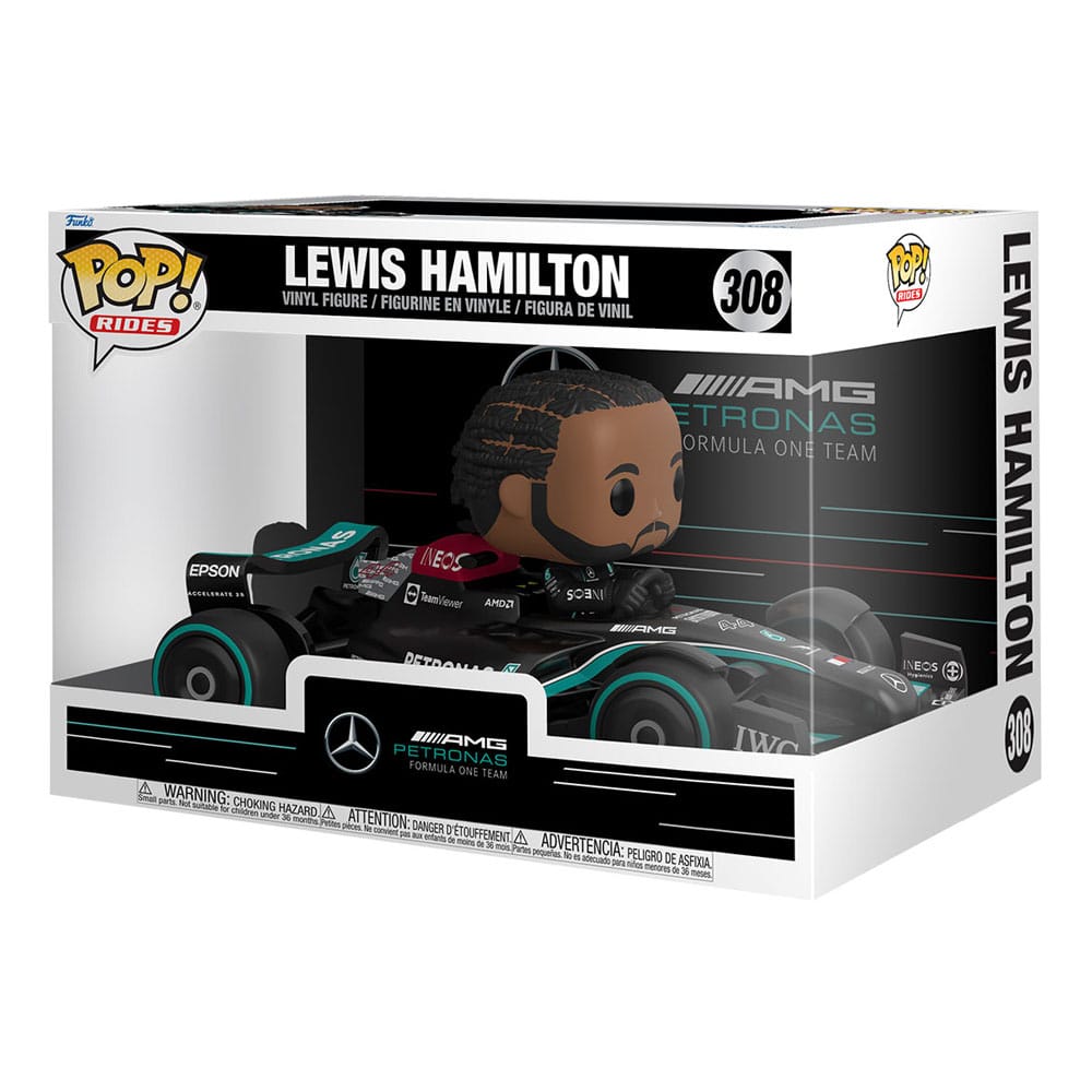 Formel 1 POP! Rides Super Deluxe Vinyl Figur Mercedes Hamilton 15 cm - Versand: 7 Tage nach Bestellung