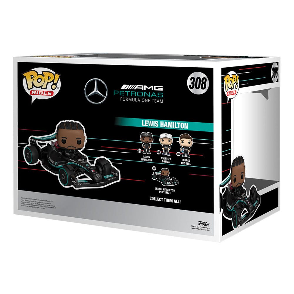 Formel 1 POP! Rides Super Deluxe Vinyl Figur Mercedes Hamilton 15 cm - Versand: 7 Tage nach Bestellung