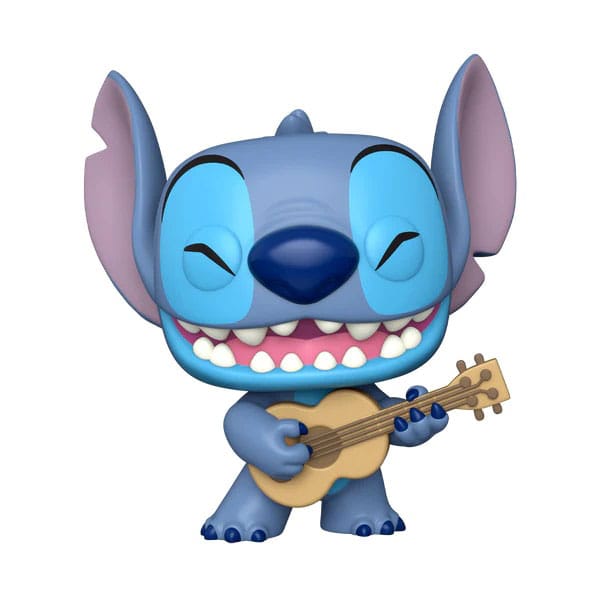 Lilo & Stitch Super Sized Jumbo POP! Games Vinyl Figur Stitch w/Uke 25 cm  - Preorder - ETA: 25.10.2026