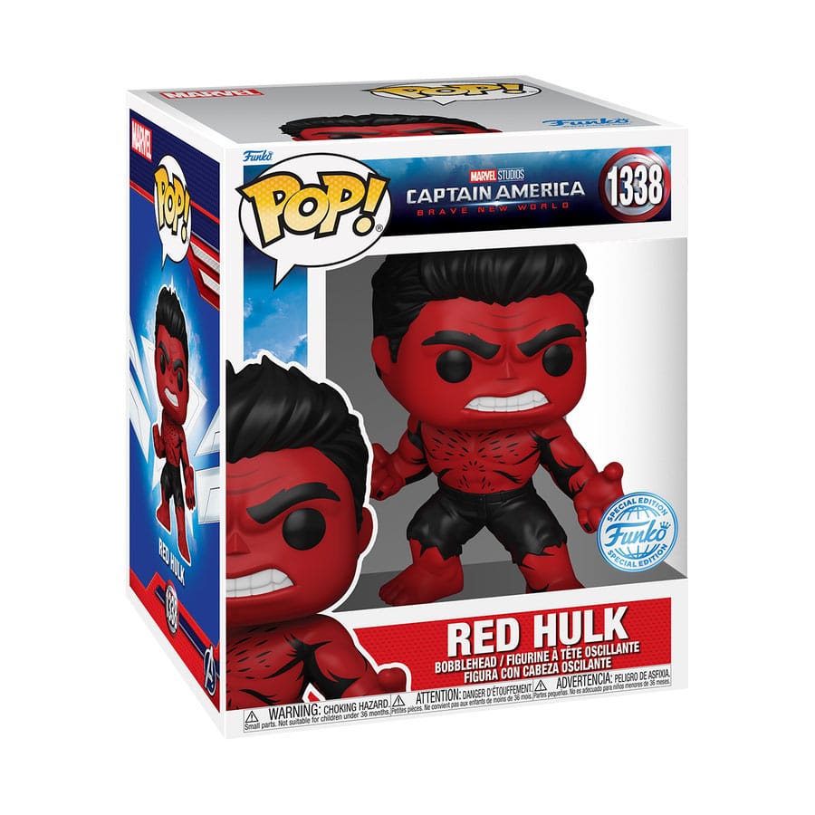 Captain America: Brave New World Super Sized POP! Marvel Vinyl Figur Red Hulk (Retro) 15 cm - Versand: 5-7 Tage nach Bestellung