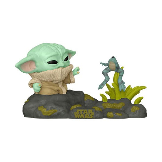 Star Wars POP! Deluxe Vinyl Figur Din Grogu w/Frog 9 cm - Versand: 5-7 Tage nach Bestellung
