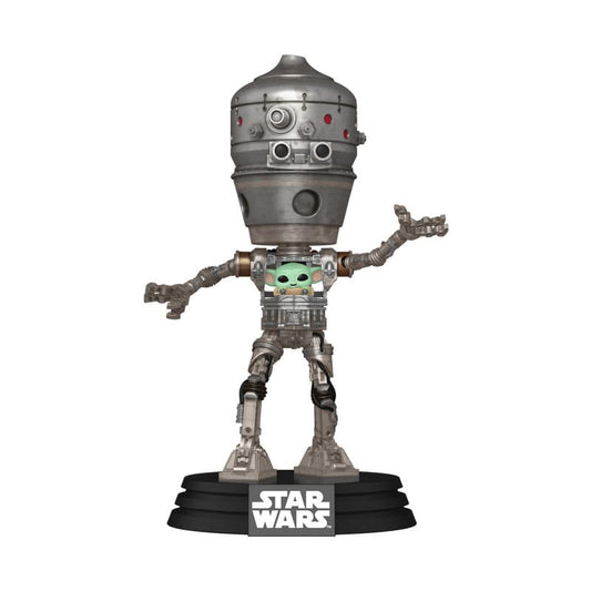 Star Wars: The Mandalorian POP! Deluxe Vinyl Bobblehead Figur IG-12 with Grogu 17 cm - Versand: 5-7 Tage nach Bestellung