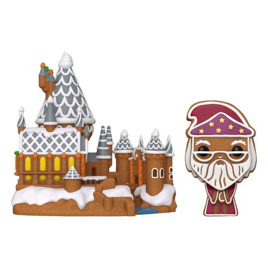 Harry Potter POP! Town Vinyl Figur Dumbledore & Hogwarts 9 cm - Versand: 5-7 Tage nach Bestellung