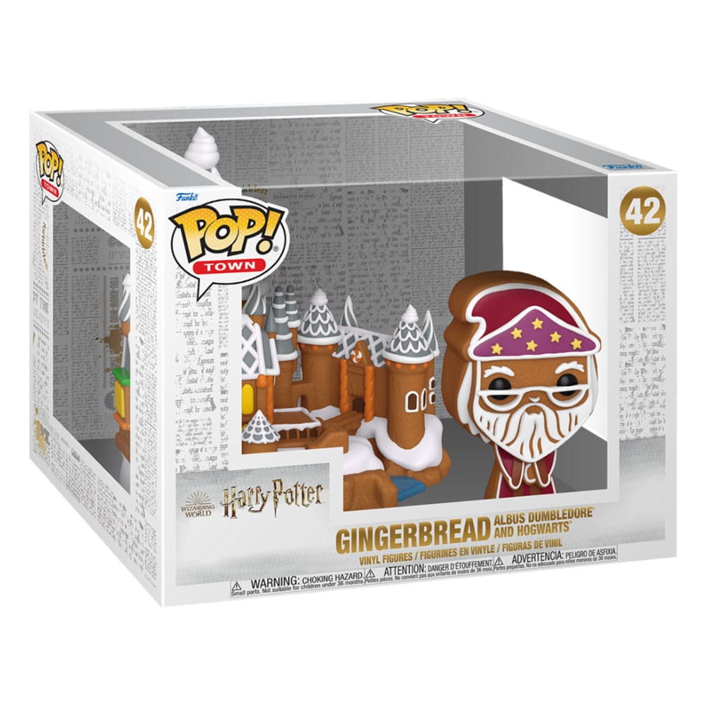 Harry Potter POP! Town Vinyl Figur Dumbledore & Hogwarts 9 cm - Versand: 5-7 Tage nach Bestellung
