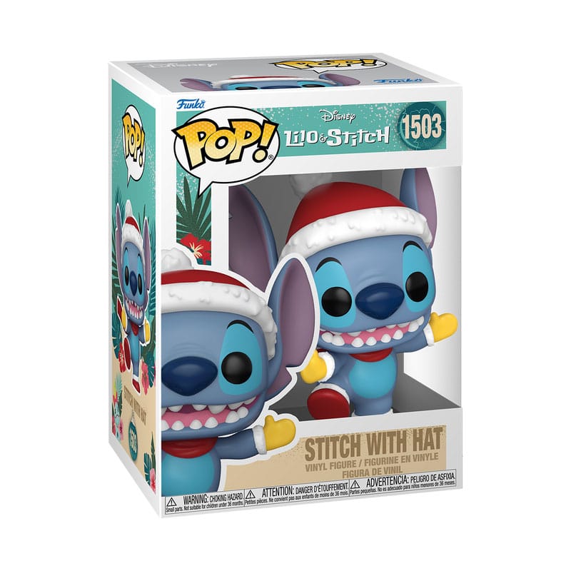 Disney POP! Vinyl Figur Holiday Stitch w/Hat 9 cm - Versand: 5-7 Tage nach Bestellung