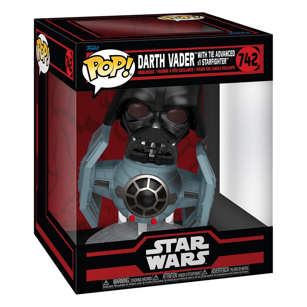 Star Wars: Dark Side POP! Rides Deluxe Vinyl Figur TIE Advanced x1 w/Vader 9 cm - Preorder - ETA: Mitte 03.2025