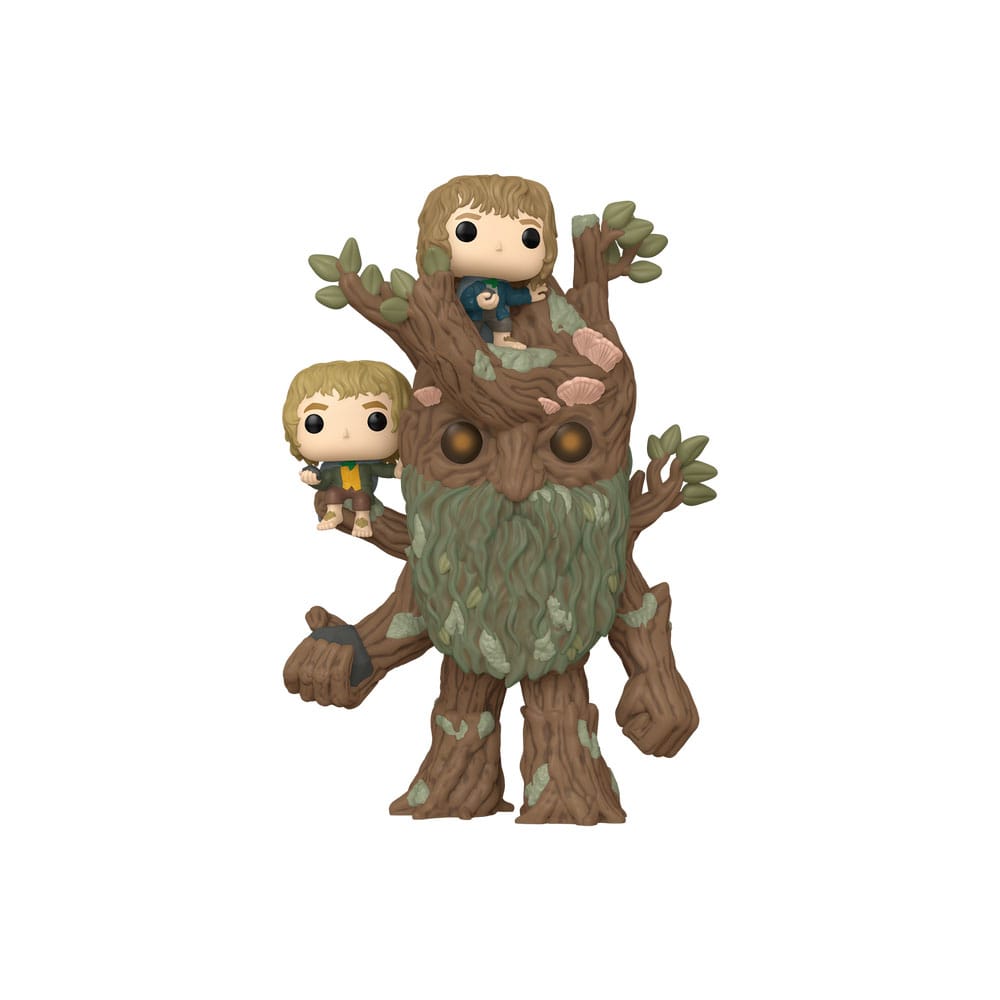 Der Herr der Ringe Super Sized POP! Animation Vinyl Figur Treebeard with Merry & Pippin 15 cm  - Preorder - ETA: 25.10.2026