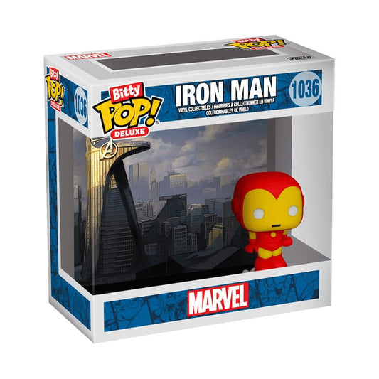Iron Man Bitty POP! Deluxe Vinyl Figuren Iron Man(AvengerTower) Display (12) 2,5 cm - Versand: 5-7 Tage nach Bestellung