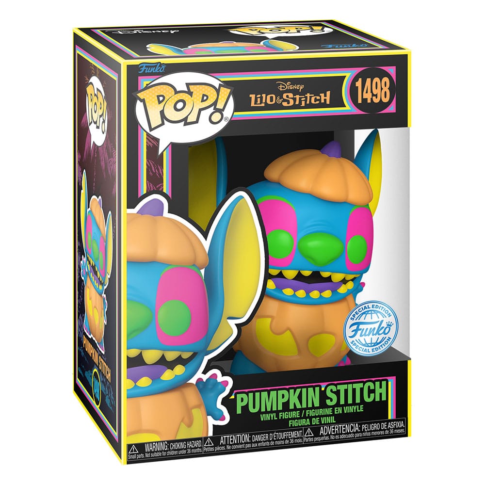 Lilo & Stitch POP! Disney Vinyl Figur Blacklight Pumpkin Stitch 9 cm - Versand: 7 Tage nach Bestellung