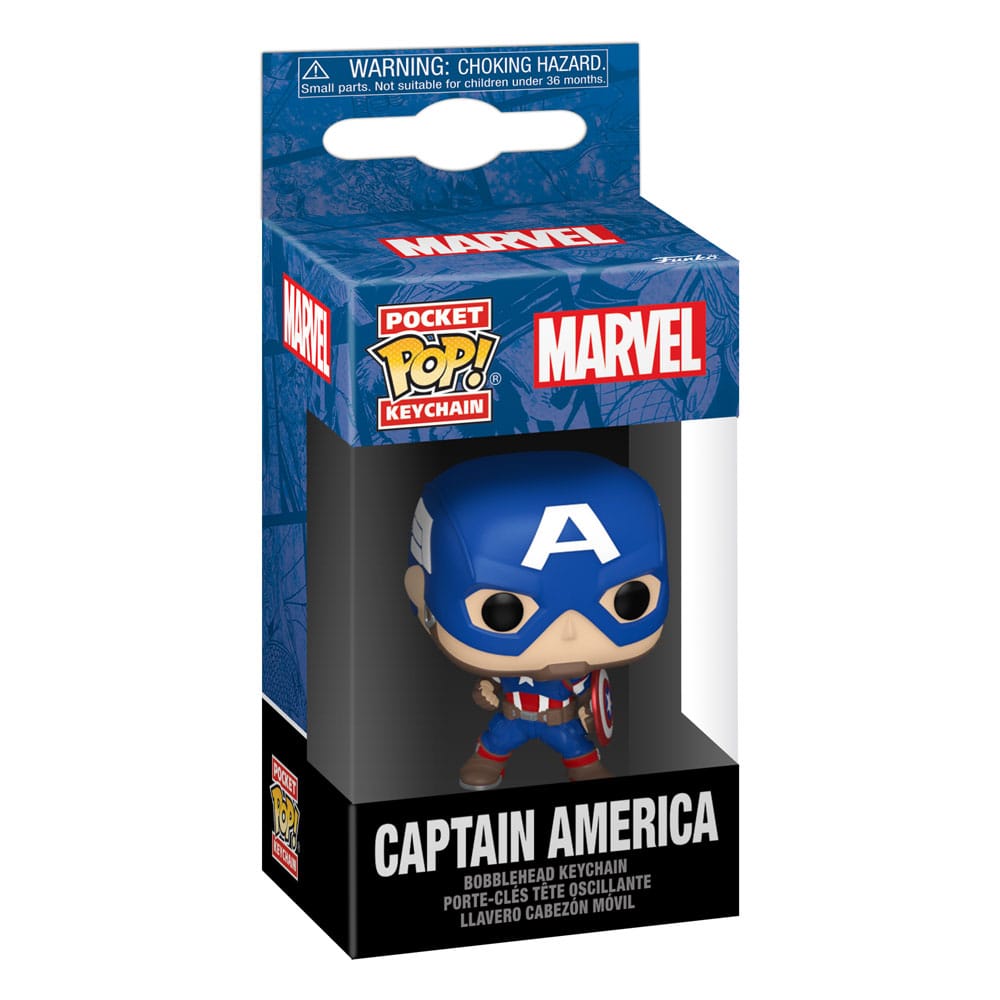 Marvel POP! Vinyl Schlüsselanhänger 4 cm New Classics - Captain America Display (12) - Preorder - ETA: 25.10.2026
