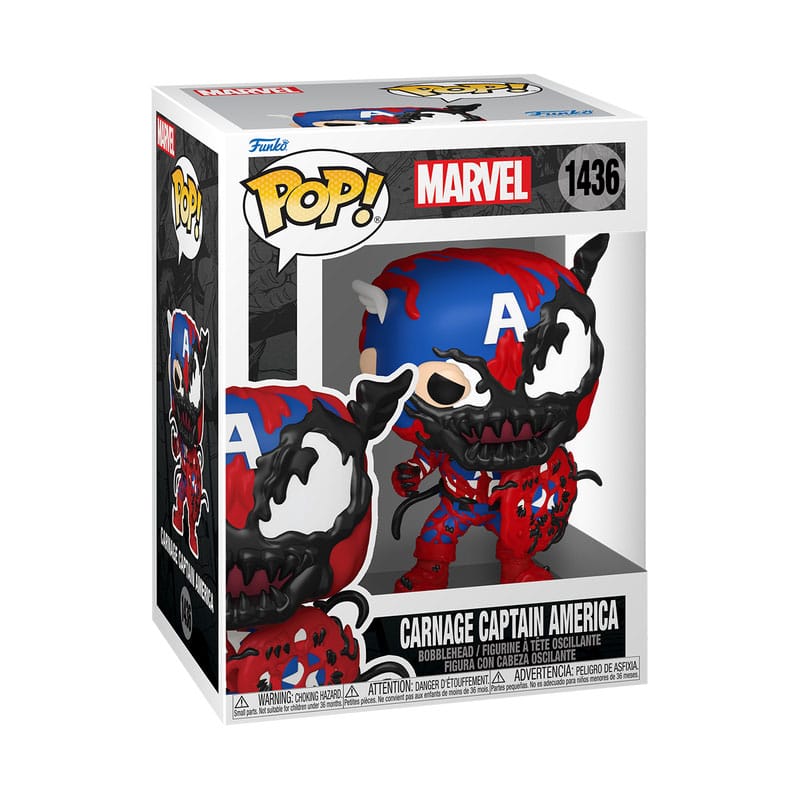Marvel POP! Vinyl Figur Carnageized - Captain America 9 cm  - Versand: 5-7 Tage nach Bestellung