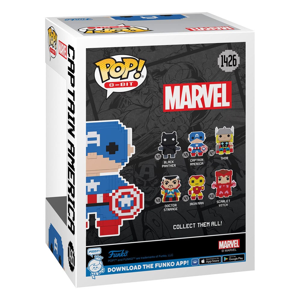 Marvel POP! 8-Bit Vinyl Figur Captain America 9 cm - Versand: 5-7 Tage nach Bestellung