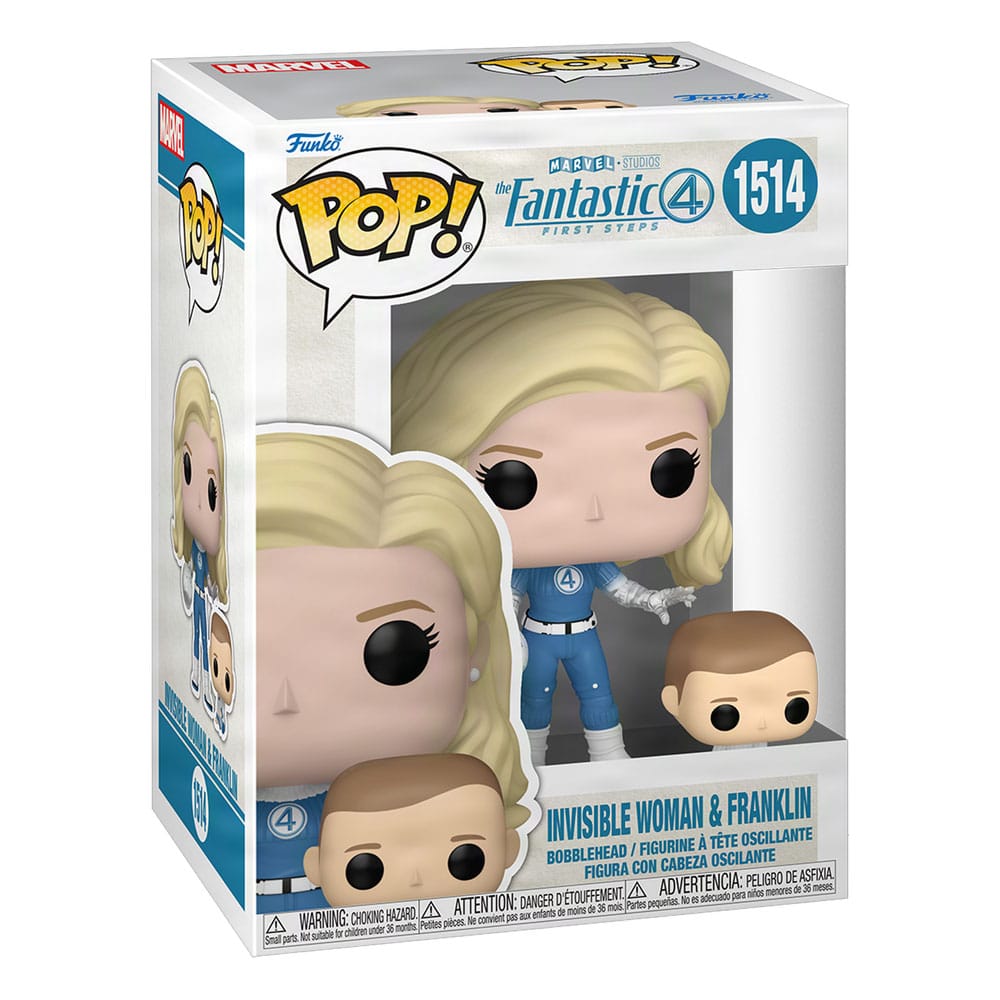 The Fantastic Four: First Steps POP! & Buddy Marvel Vinyl Figur Invisible Woman & Franklin 9 cm - Preorder - ETA: 18.10.2025
