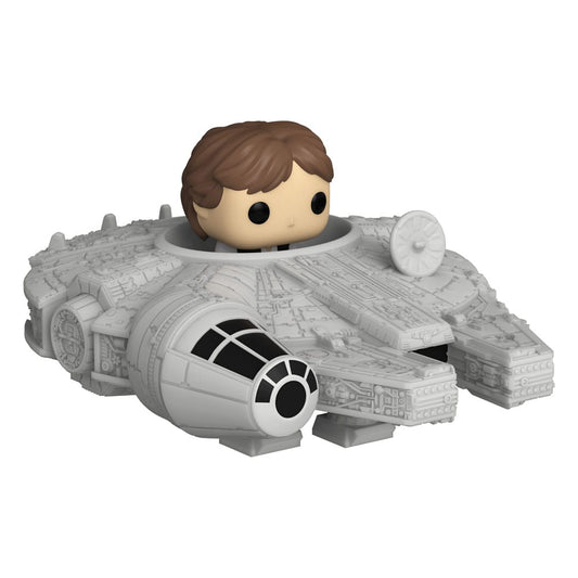 Star Wars Bitty POP! Rides Vinyl Figur Display Han Solo w/Millenium Falcon 2,5 cm - Versand: 5-7 Tage nach Bestellung