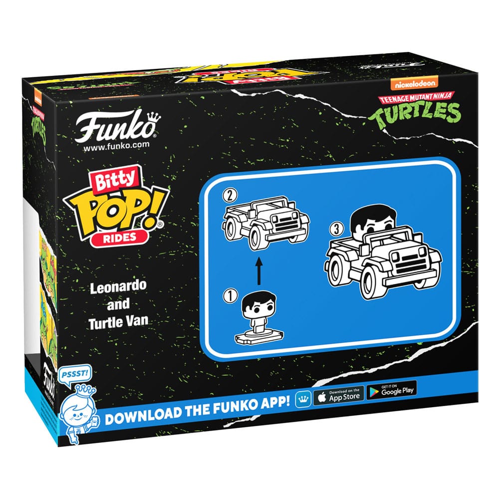 Teenage Mutant Ninja Turtles POP! Rides Vinyl Figur Leonardo w/Van 2,5 cm  - Versand: 5-7 Tage nach Bestellung