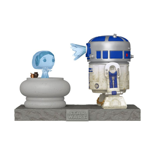 Star Wars POP! Deluxe Vinyl Figur R2D2 w/Leia 9 cm - Versand: 5-7 Tage nach Bestellung
