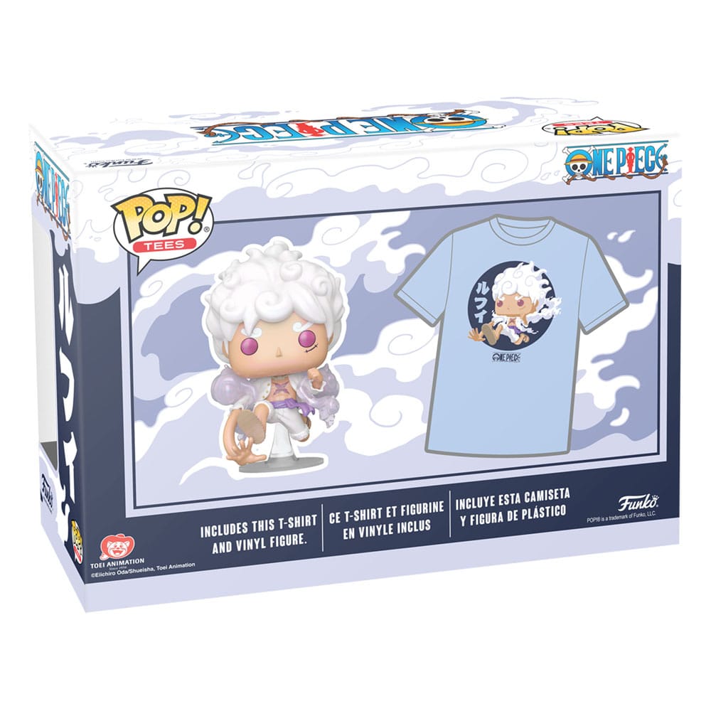 One Piece POP! & Tee Vinyl Figur & T-Shirt Set Luffy Fifth Gear Größe L - Versand: 5-7 Tage nach Bestellung