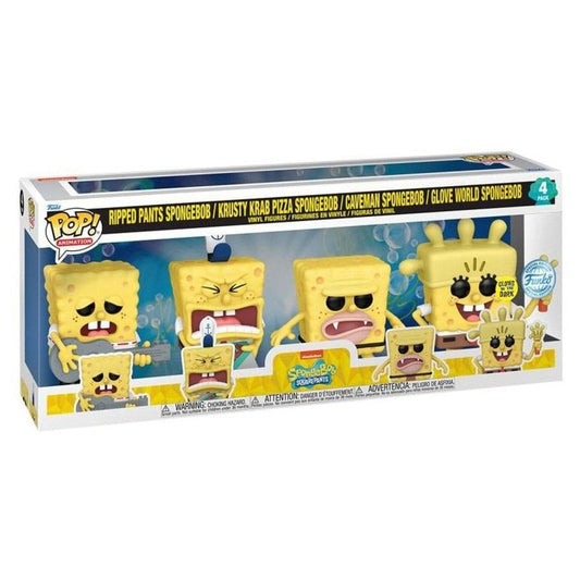Spongebob POP! Television Vinyl Figuren 4er-Pack (EMEA) 9 cm - Versand: 5-7 Tage nach Bestellung