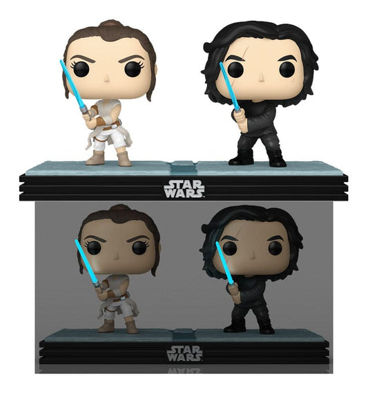 Star Wars POP! Movie Moments Vinyl Wackelkopf Figuren Doppelpack Kylo & Rey 9 cm - Versand: 5-7 Tage nach Bestellung