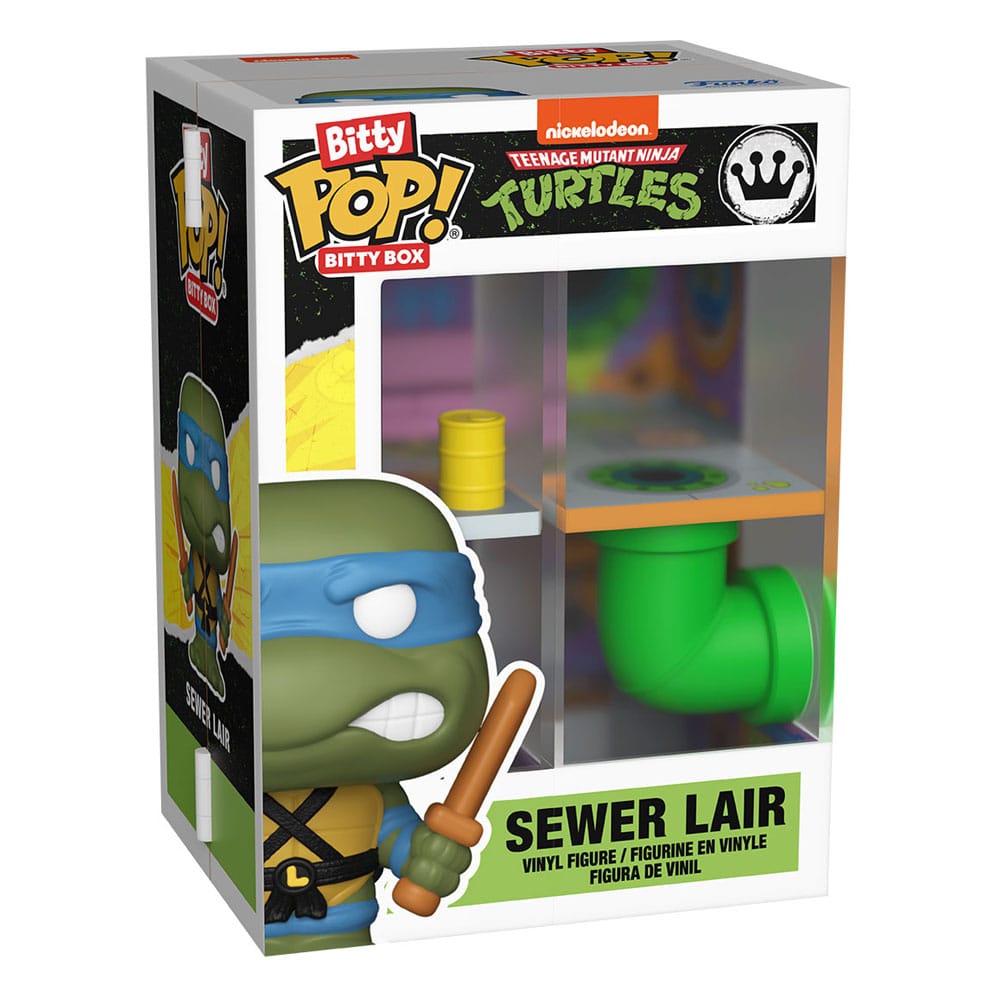 Teenage Mutant Ninja Turtles Bitty POP! Bitty Box Display mit 2 Vinyl Figuren Sewer Lair - Preorder - ETA: 12.10.2025