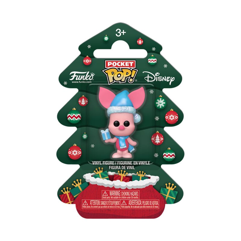 Winnie the Pooh Holiday 2025 Pocket POP! Vinyl Schlüsselanhänger Piglet Tree Holiday Box 4 cm - Preorder - ETA: 25.10.2025