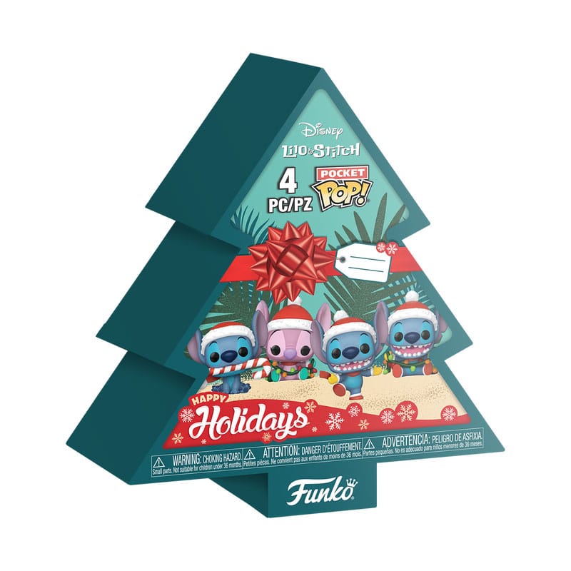 Lilo&Stitch Holiday 2025 Pocket POP! Vinyl Figuren 4er-Pack Tree Holiday Box 4 cm - Versand: 7 Tage nach Bestellung