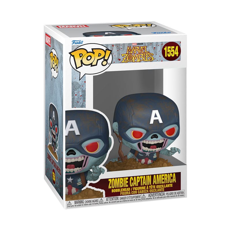 Marvel Zombies POP! Vinyl Figur Captain America 9 cm - Preorder - ETA: 09.10.2025