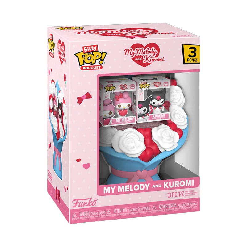 Sanrio Bitty POP! Bouquet Vinyl Figuren My Melody & Kuromi (Valentine) 4 cm - Preorder - ETA: 25.12.2025
