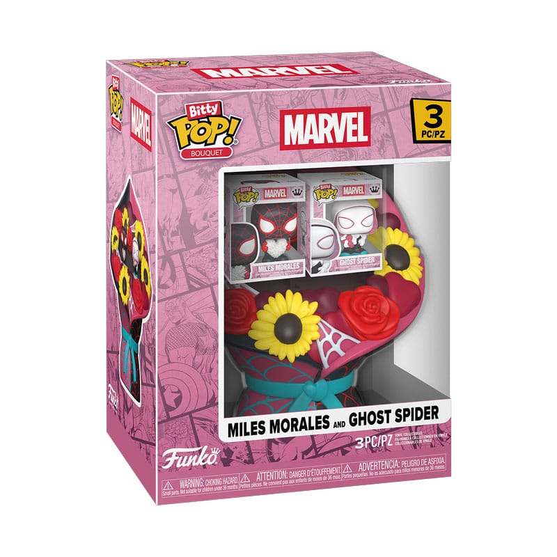Marvel Bitty POP! Bouquet Vinyl Figuren Miles Morales & Ghost Spider (Valentine) 4 cm - Preorder - ETA: 25.12.2025
