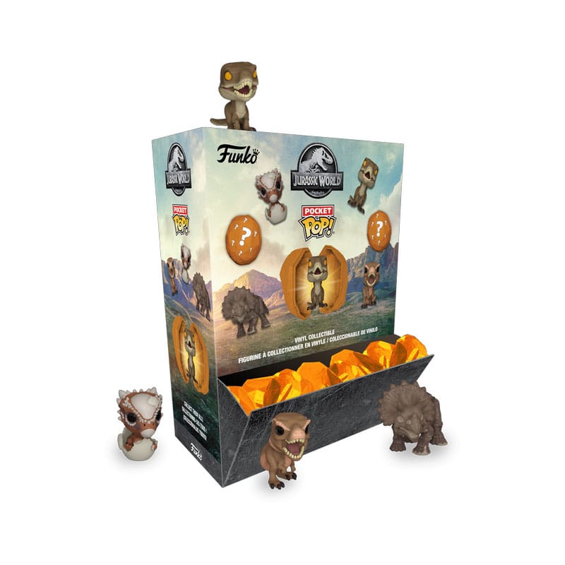 Jurassic World Pocket POP! Vinyl Figuren Amber PDQ Display (12) 4 cm - Preorder - ETA: 16.02.2026