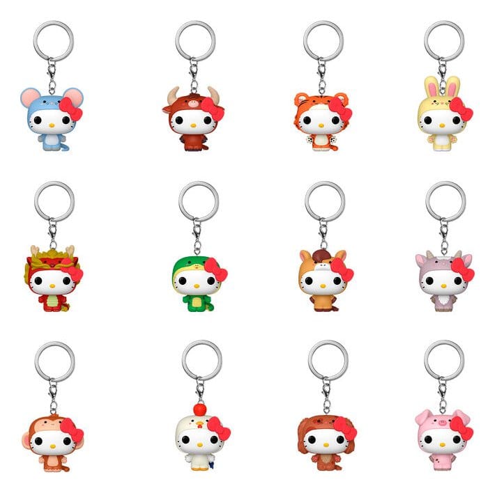 Hello Kitty Mystery Pocket POP! Vinyl Schlüsselanhänger 4 cm Animals Blind Box Display (12) - Preorder - ETA: 25.11.2026