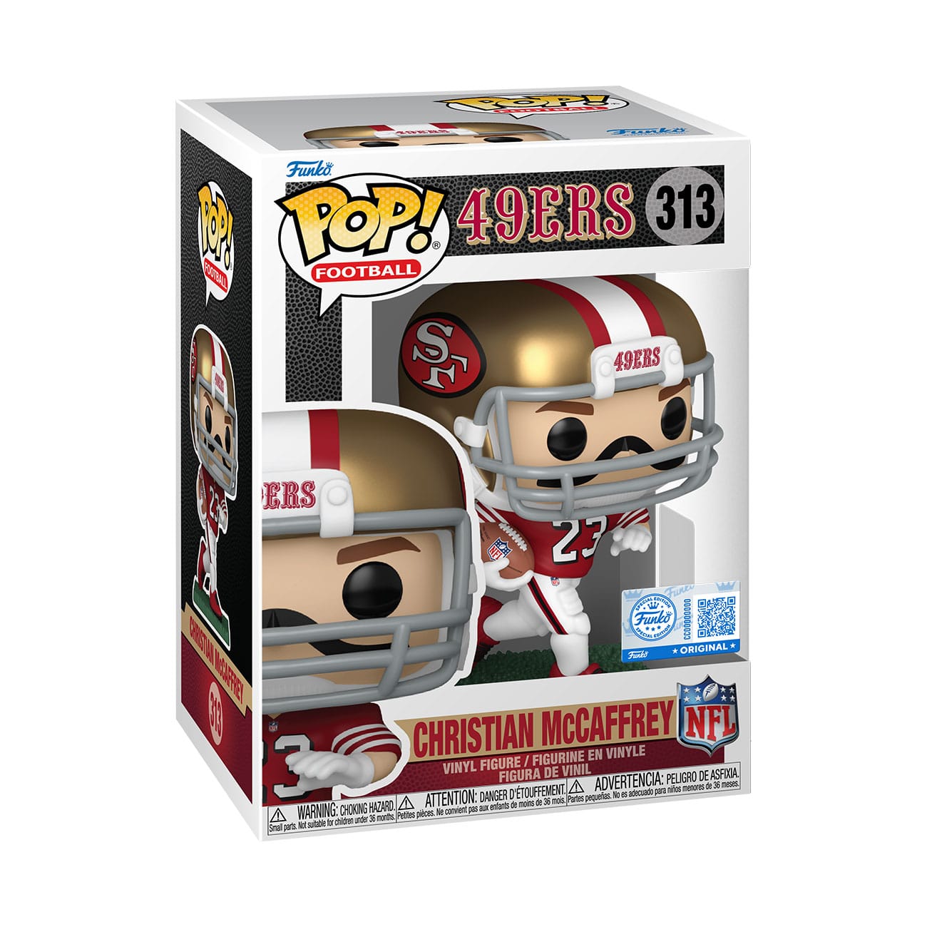 NFL: Legends POP! Sports Vinyl Figur 49ers- Christian McCaffrey (TB) 9 cm - Versand: 5-7 Tage nach Bestellung