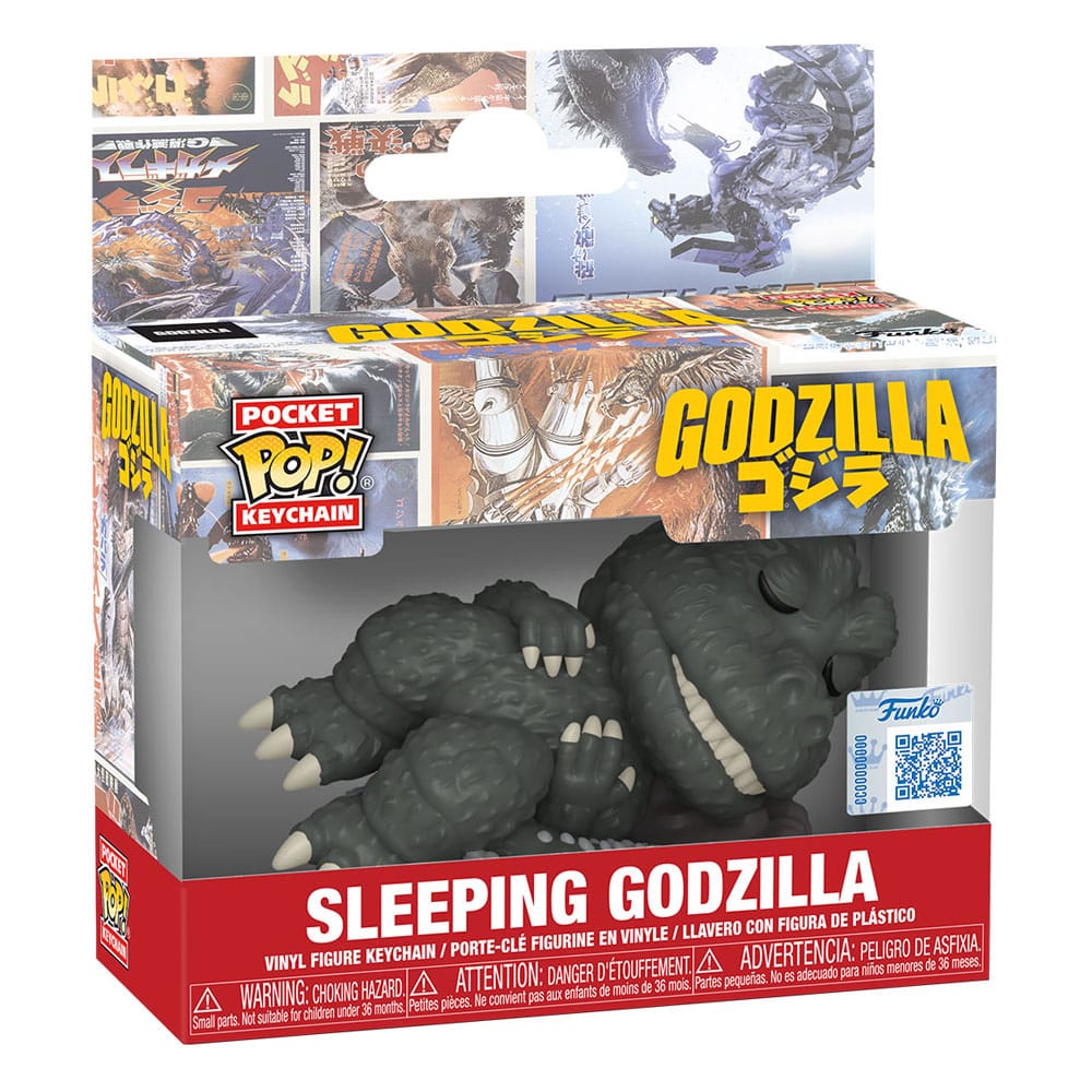 Godzilla Pocket POP! Vinyl Schlüsselanhänger 4 cm Sleeping Godzilla Display (12) - Preorder - ETA: 25.12.2025