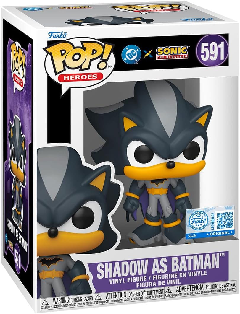 DC's Justice League and Sonic the Hedgehog POP! Movies Vinyl Figuren Shadow/Batman 9 cm - Preorder - ETA: 30.10.2026