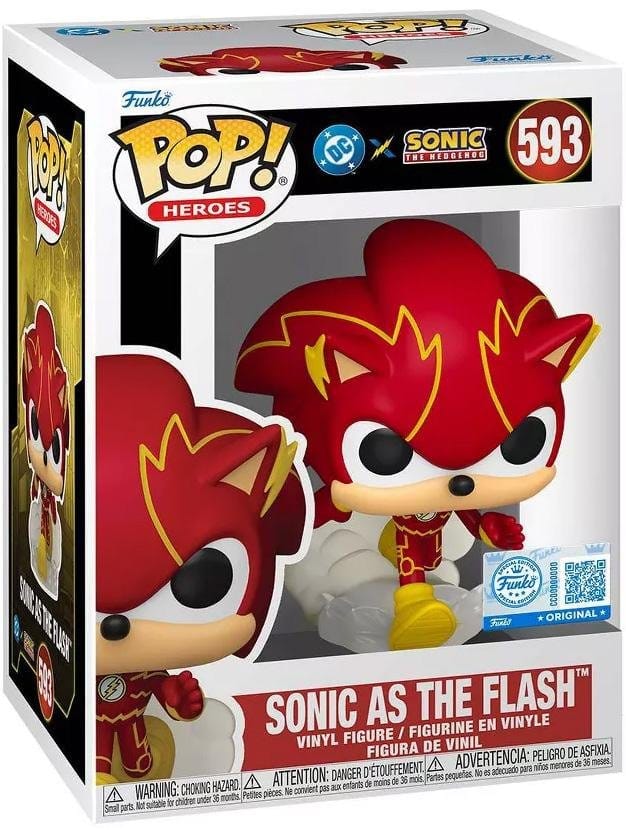 DC x Sonic the Hedgehog POP! Heroes Vinyl Figur Sonic as The Flash 9 cm - Versand: 7 Tage nach Bestellung